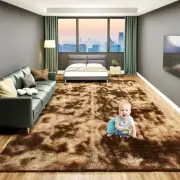 Large 9x12 Area Rugs for Living Room, Luxury Fluffy 9X12 Feet Tie-dyed Coffee