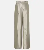 [Joseph] Joseph Alana high-rise wide-leg pants AU 4 metallic