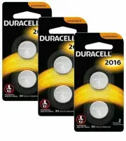 6 Pack Duracell CR2016 ECR2016 CR 2016 DL2016 3 Volt Battery