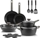 Induction Cookware Set 15-Piece, Nonstick Pots and Pans Set, Non Stick Kitchen C