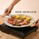 BBQ Grill Pan Roasting Cooking Outdoor Pan Circular Cooking Pan Nonstick Griddle