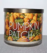 BATH & BODY WORKS 3 WICK CANDLE PUMPKIN PATCH NOS