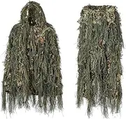 Woodland 3D Bionic Leaf Camouflage Clothing Ghillie Suit for Hunter Hunting Cs Sniper Military Camo Suits Set