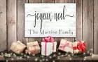 Custom Joyeux Noel Sign Wood Rustic French Christmas Holiday Farmhouse Wall Art