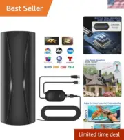 1100+ Miles Range TV Antenna, Digital TV Antenna Indoor with Amplifier and Si...