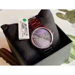 🎄黑五買太多🎄COACH 馬車36MM 女錶 紫色鋼錶帶（含運）