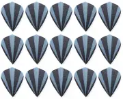5 Sets Rip Stop Nylon Fabric Kite Dart Flights - Ships w/ Tracking - Black Blue