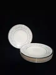 Lenox Windsong, White Flowers, Platinum: 6" coffee Saucer Only, No Cup.
