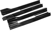 Compatible for Infiniti Q50 Sport Version Only 2014-2023 Lower Split Type Gloss Black/Carbon Fiber Look Side Skirt Extension Splitter Trim(Carbon Fiber Look)