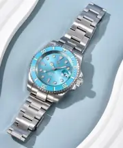 Pagani Design Automatic Watch PD-1661 40mm Diver Light Blue Oyster