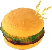 Pet Hamburger Chew Toys,Cute Bite-Resistant Squeaky Chewing Toys for Dogs and Cats - Hamburger Pet Toys for Dog Training and Fun