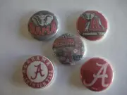 15 Alabama Crimson Tide buttons flat back or pin badge cabochon embellish magnet