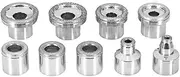 Nikou Diamond Micro Sculpting Dermabrasion Head Set, Sculpting Cosmetic Grinding Head Set, Replacement Diamond Dermabrasion Tips Stainless Steel Filter Set (9 Pieces without Box)