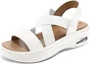 [mysoft] Women's Comfortable Walking Sandals Air Cushion Sport Slingback Elastic Band Platform Shoes