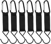 INOOMP Aluminum Buckle Nylon Strap Hook Rope for Hiking Mountaineering Carabiner Clip Fence Hook