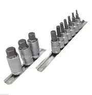 12pc 3/8" & 1/2" Drive Hex Bit Allen Wrench Socket Set METRIC MM on Snap
