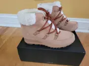 Sorel Women's Evie Cozy Lace Bootie - Tawny Buff/Wood Size 10