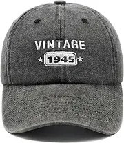 [LAMCEPLU] 80th Birthday Gifts for Men Women, Happy 80th Birthday Decorations - Embroidered Baseball Cap Adjustable