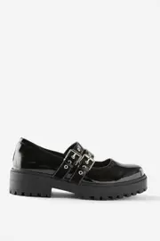 [Rubi] Rubi - Lauren Double Buckle Loafer - Black glossy 36 BLACK GLOSSY