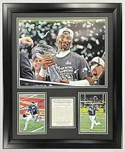 2024 Eagles SB LIX 59 Champions | Collectible Philadelphia Football Memorabilia | Framed Picture and Photo Collage Gifts | (Jalen Hurts MVP, 18"x22", Framed)