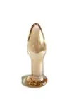 Glass 10.5 cm Smoky Dildo Butt Plug Sex Toy Hot Cold Play Male Female