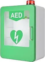 AED Defibrillator Wall Cabinet, First Aid AED Defibrillator Cabinet with Light and Alarm - Cardiac Defibrillation Alarm Box - Protective Storage Unit for Automatic External Defibrillator
