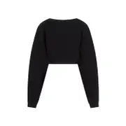 [Saint Laurent] Saint Laurent-Black Cotton Sweatshirt-Donna S STAND