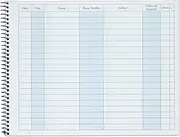 Adams Activity Log Book, Spiral Bound, 8.5 x 11 Inches, 100 Pages, White (S1185ABF)