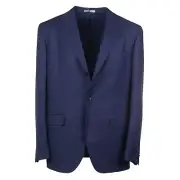 Boglioli Darker Blue Subtle Woven Nailhead Wool 'Preston' Suit US 48R NWT