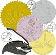 Book Embosser Personalised Custom Stamp Wedding School Library Logo Stamp Your Text 1-5/8" or 2" inch (Library Styles)