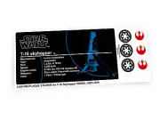 Custom Plaque sticker for Star Wars Set 75081 T-16 Skyhopper & model displays