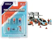 American Diorama Team Transporter Crew Figures & Accessories 6 PC Set 1/64 76463