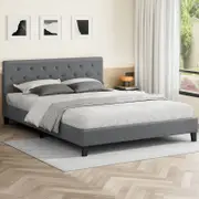 ALFORDSON Bed Frame Tufted Headboard Queen