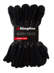 King Gee Black Work Socks 5 Pack