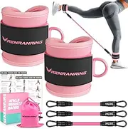 Ankle Resistance Bands with Cuffs, Glutes Workout Equipment, Ankle Bands for Working Out, Butt Exercise Equipment for Women Legs and Glutes