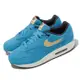 Nike 休閒鞋 Air Max 1 PRM Corduroy 男鞋 藍 卡其 燈芯絨 波羅海藍 FB8915-400