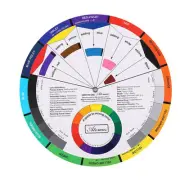 Professional Mix Guide Round Tattoo Nail Pigment Color Wheel Paper Card Supp HGF