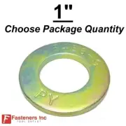 1" F436 SAE Structural Yellow Zinc Plated Hardened Flat Washers for A325 A490
