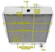 3 Row Patriot Champion Radiator for 1949 - 1954 Chevrolet Cars V8 Conversion