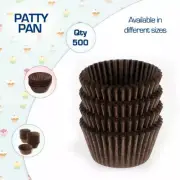 Patty Pans Muffin Cases Choc 500/Pk Cake Boards Cupcake Liners Boxes Baking Cups