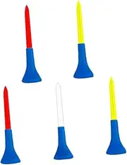 Abaodam Golfing Accessory Pack 5 Pcs Soft Rubber Golfing Tees Ball Studs Training Tee for Golfers Random