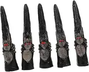 MOLUCKFU Halloween Costumes Accessory 5pcs Bright Witch Nails Fake Removable Nails for Dress up