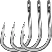 30pcs Strong Stainless Steel Fishing Hook Saltwater Live Bait Fish Hook 1/0-12/0
