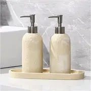 Refillable Soap Dispenser 17.6oz Stone Soap Dispenser Hand soap Holder Countertop Lotion Dispenser Dish Soap Bottle Kitchen Sink Soap Dispenser Body Wash Dispenser