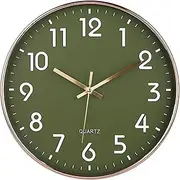 Wall Clock 12 Inch Silent Non-Ticking Quartz Movement, Battery Operated Modern Rose Gold Design for Home, Office, Bedroom, Classroom
