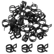 30 Pcs Fuel Line Clamps Spring Band Hose Clamps 12mm , Black