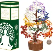7Chakra Tree of Life for Positive Energy Feng Shui Bonsai Crystals Stones Décor