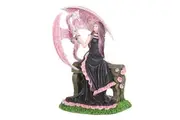 Anne Stokes Elegant Dragon Figurine (Pink/Black/Green) (One Size)