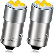 Ruiandsion BAW9S LED Turn Signal Light Super Bright 3030 4SMD Chipset AC DC 10-60V Non Polarity Lemon Yellow for Car Indicator Backup Reverse Light Pack of 2