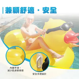 【免運 黃色小鴨】黃色墨鏡小鴨 贈繫繩 兒童浮排 成人浮排 水上遊戲 浮排 充氣浮排 D042031